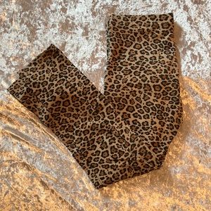 Leopard print leggings girls size 10/12